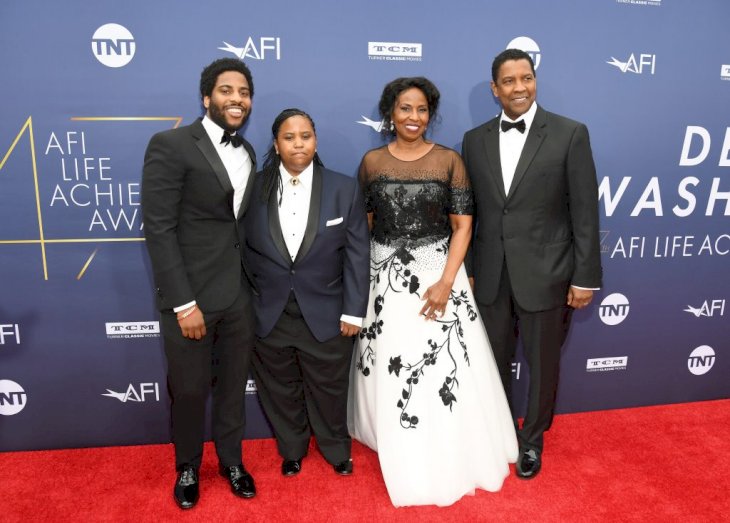 Malcolm Washington, Katia Washington, Pauletta Washington, and Denzel Washington at the 47th AFI Life Achievement Award on June 06, 2019, in Hollywood, California. | Photo by Kevin Mazur/Getty Images for WarnerMedia