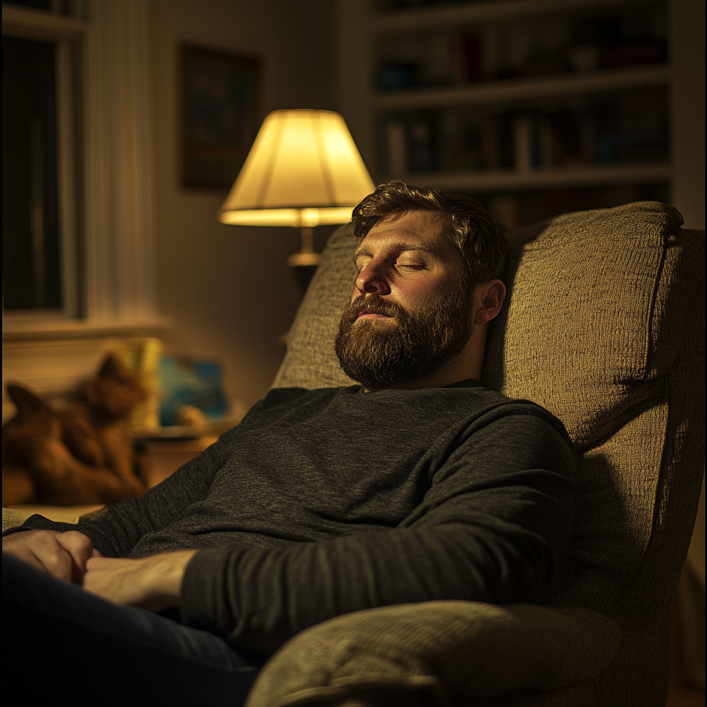 A relaxed man in his chair | Source: Midjourney