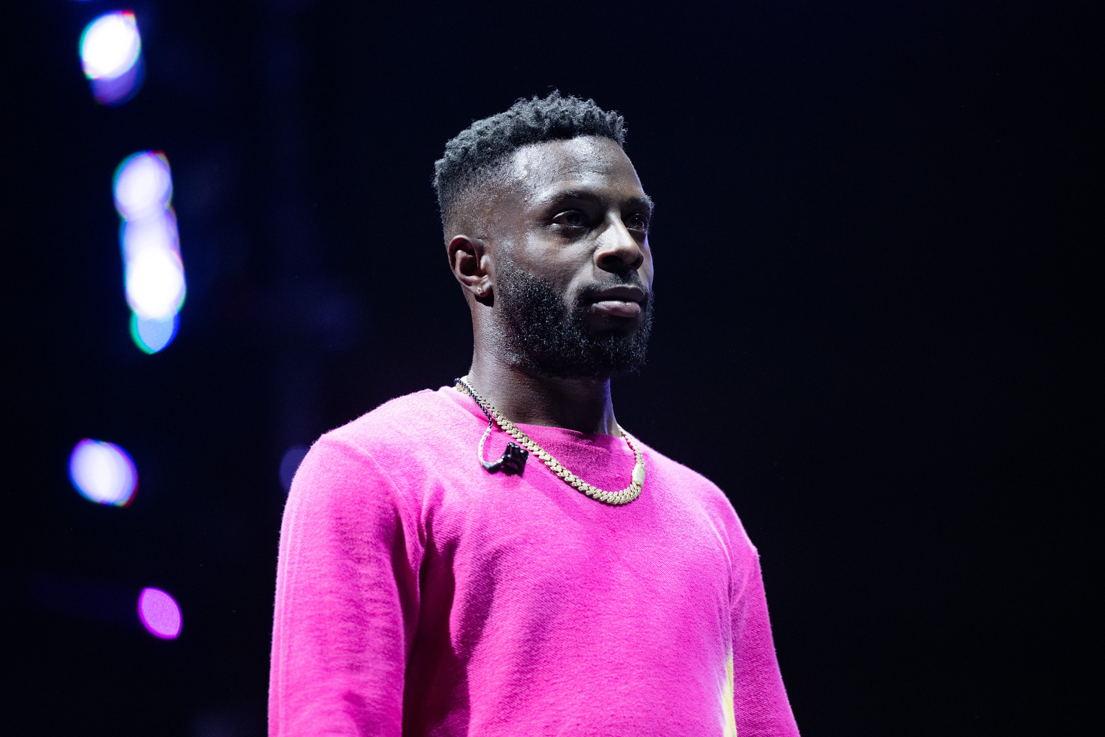 Isaiah Rashad performs in the Sahara Tent during Weekend 2, Day 2 of the 2022 Coachella Valley Music and Arts Festival on April 23, 2022, in Indio, California. | Source: Getty Images