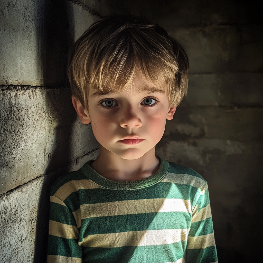 A little boy in a basement | Source: Midjourney