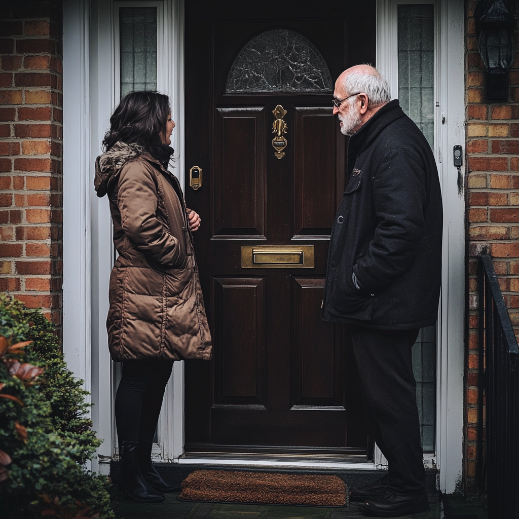 Senior man talking to his estranged daughter | Source: Midjourney