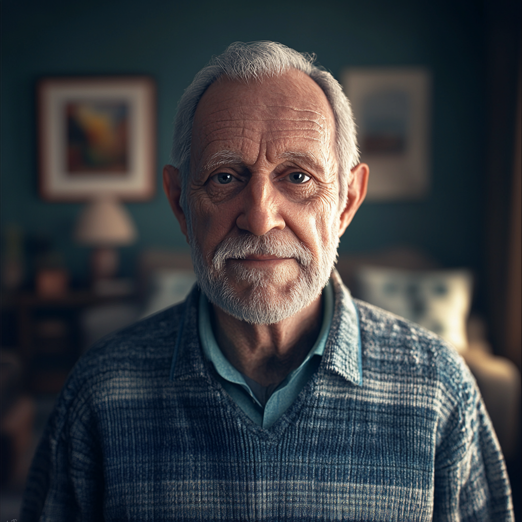 A man standing in his friend's house | Source: Midjourney