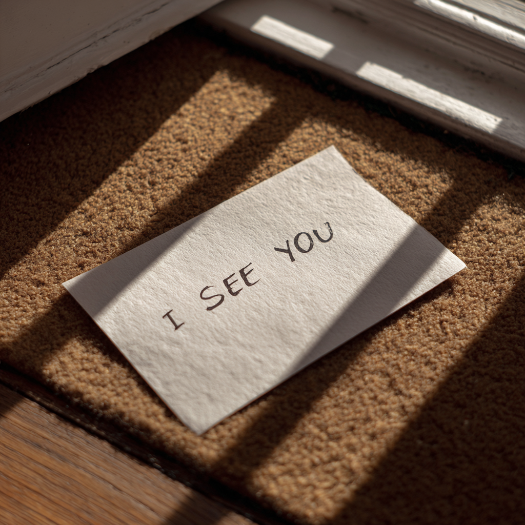 A piece of paper lying on a mat | Source: Midjourney