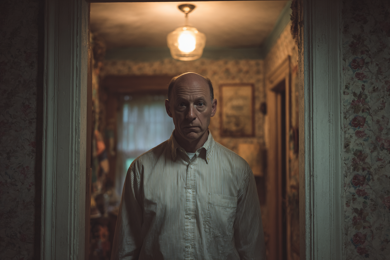 A man standing in his house | Source: Midjourney