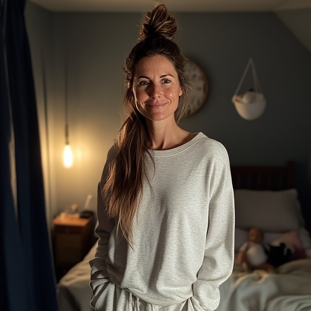 A woman standing in a bedroom | Source: Midjourney