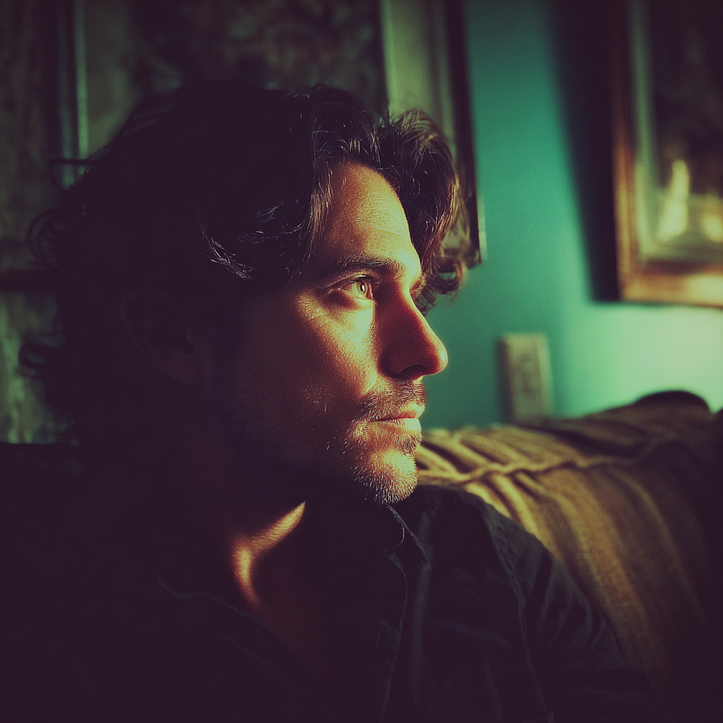 A pensive man looking up | Source: Midjourney