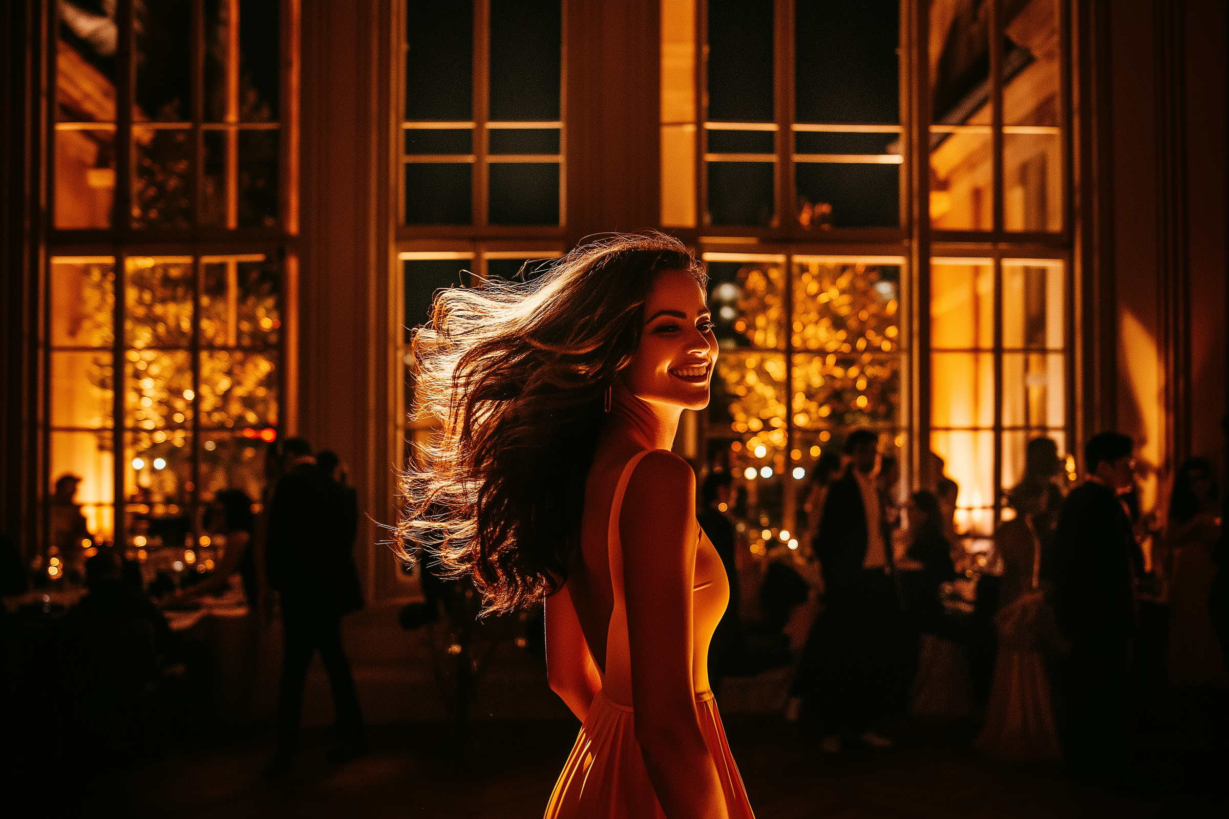 A beautiful woman in a ballroom | Source: Midjourney