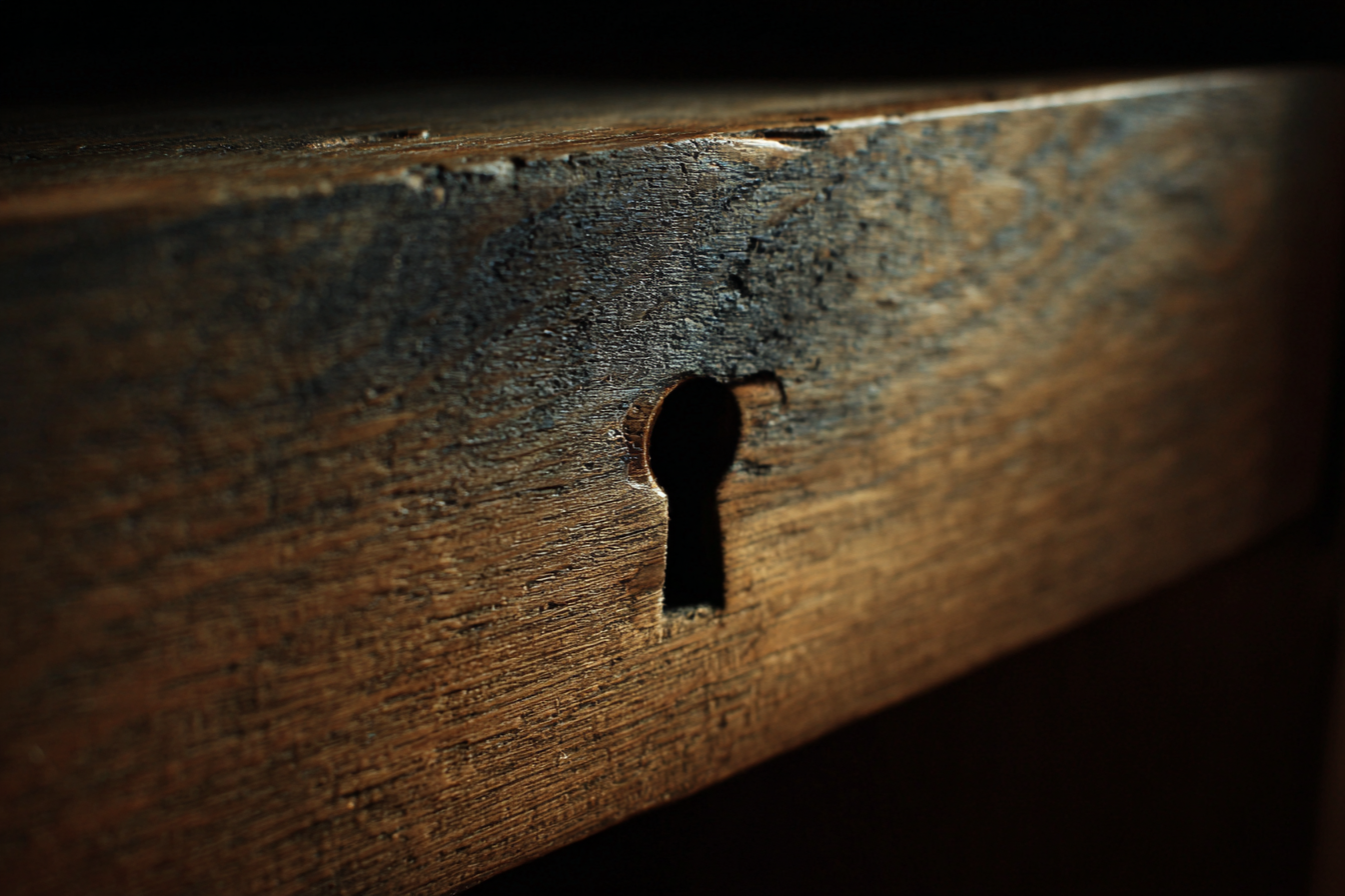 A close-up shot of a keyhole | Source: Midjourney