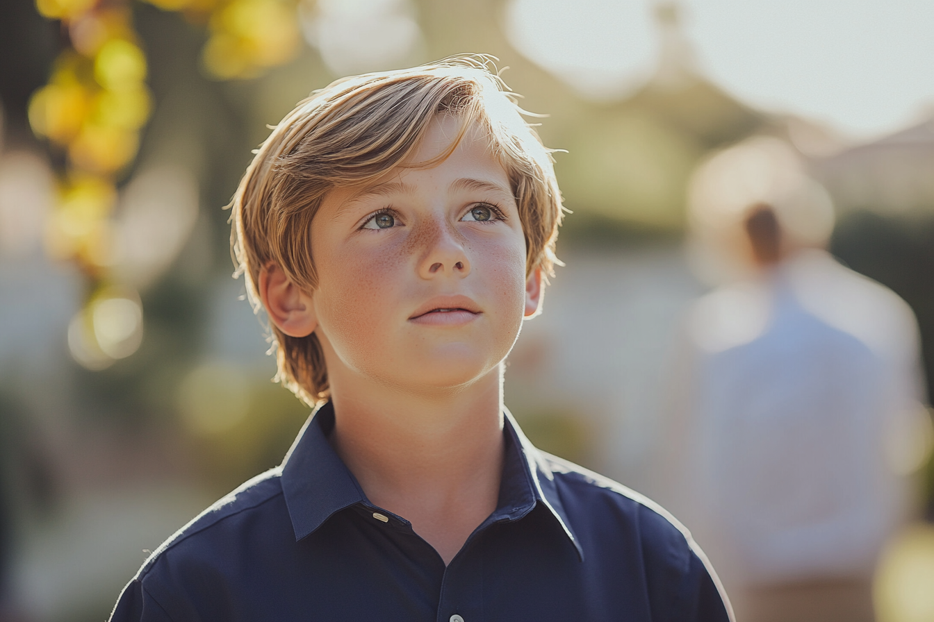 My Dad Invited My Brother and Me to His Wedding to the Woman He Cheated on Our Mom With – He Had No Idea He'd Regret It Soon 17 A boy at his father's wedding | Source: Midjourney