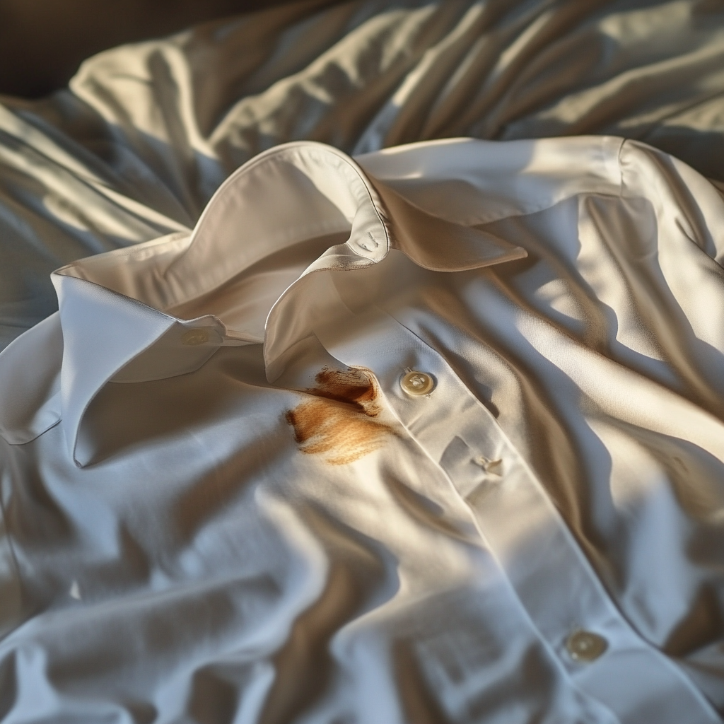 A shirt with chocolate stain | Source: Midjourney