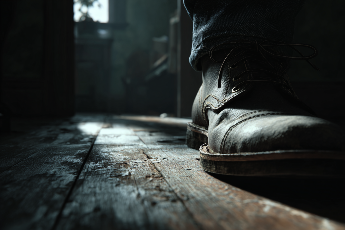 A close-up shot of a man's shoe | Source: Midjourney