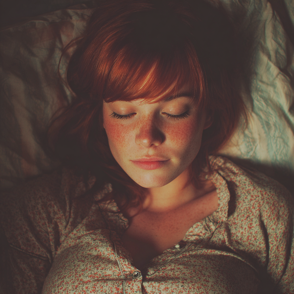 A woman sleeping in her bed | Source: Midjourney