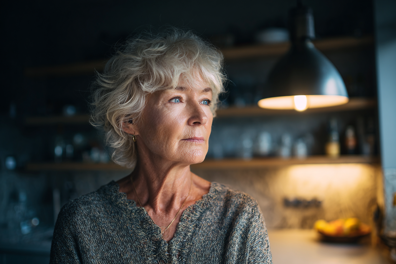 An older woman in a kitchen | Source: Midjourney