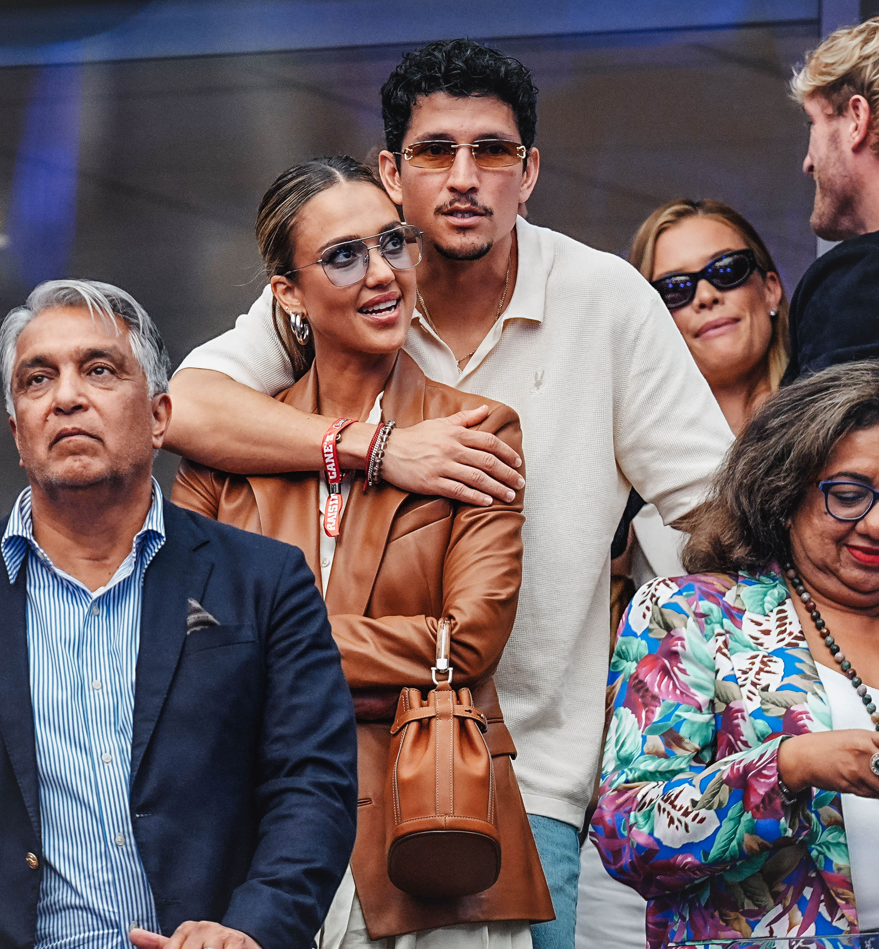 Jessica Alba and Danny Ramirez attend the US Open Tennis Championships on September 07, 2025 in Flushing Meadows, Queens, New York City | Source: Getty Images