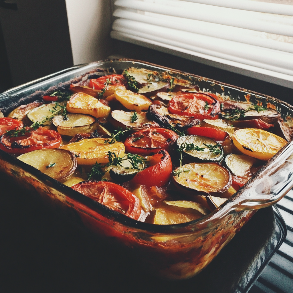 A vegetable casserole | Source: Midjourney