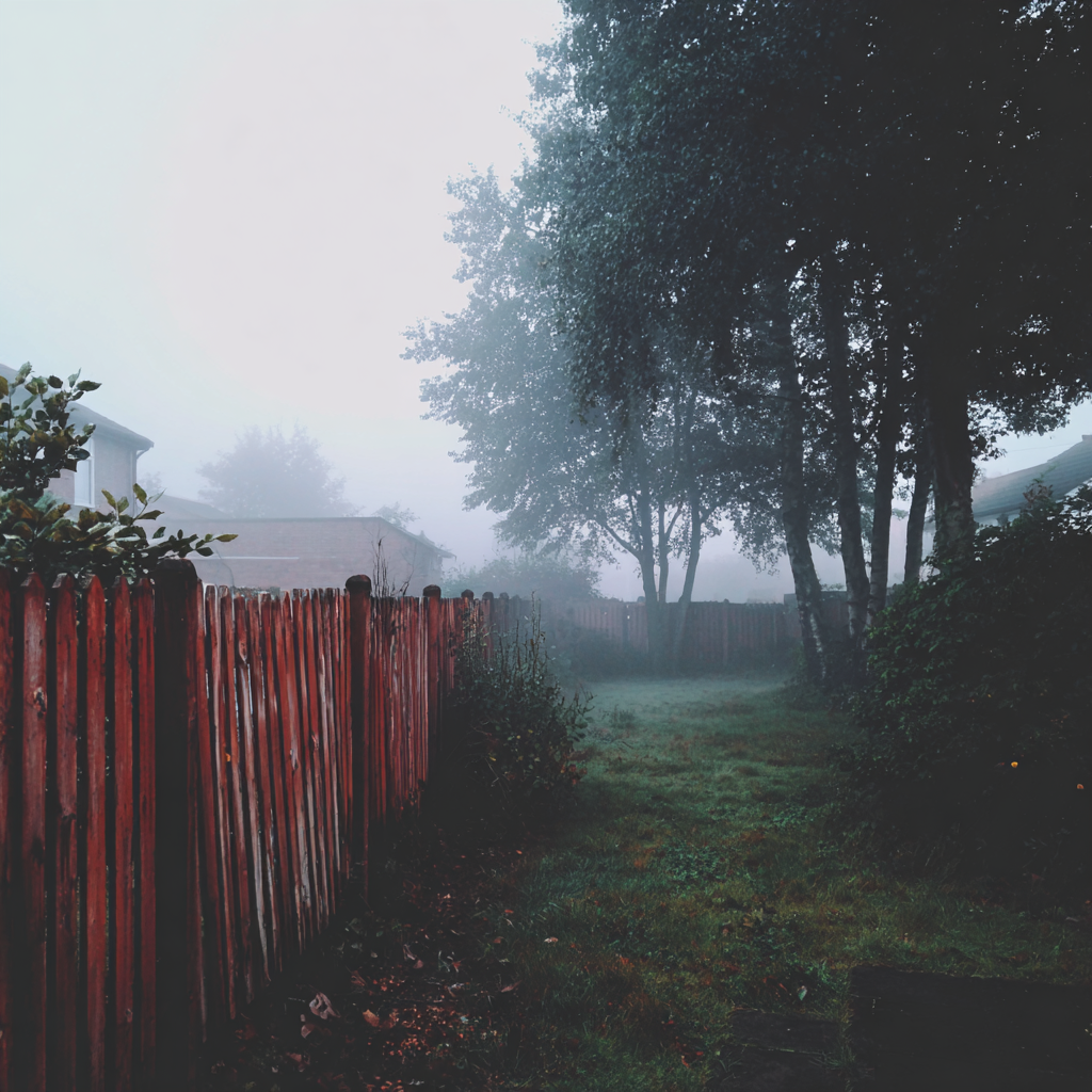 Fog in a backyard | Source: Midjourney