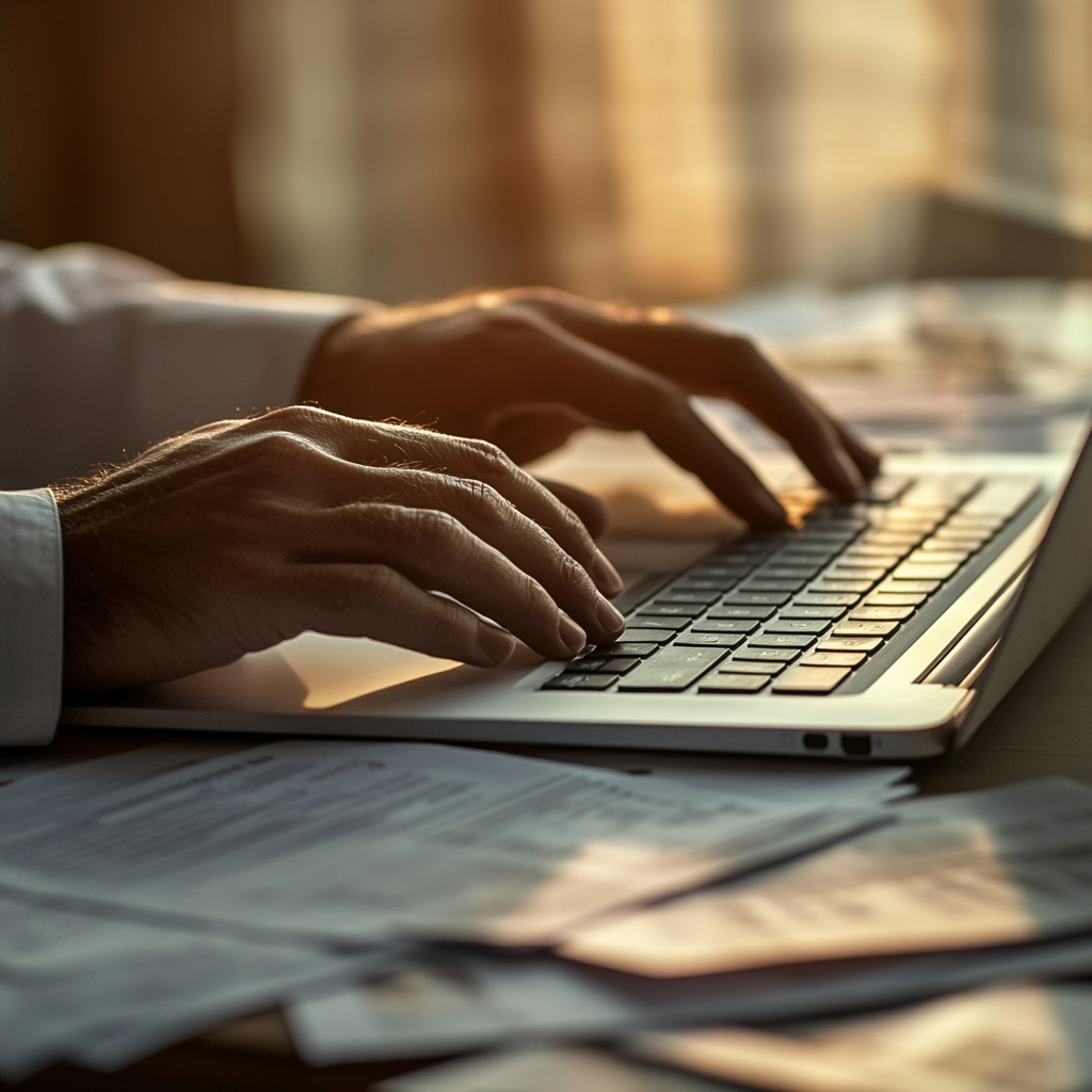 A man working on his laptop | Source: Midjourney