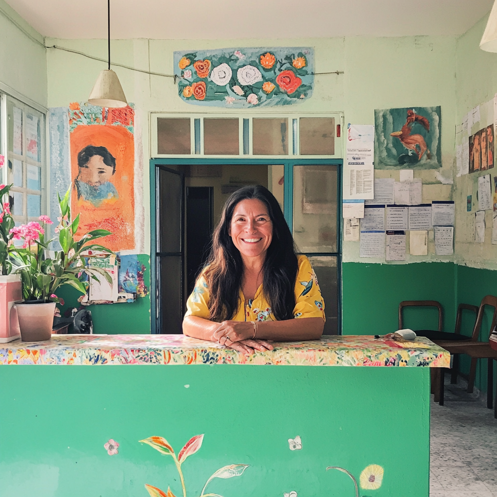 A smiling woman | Source: Midjourney