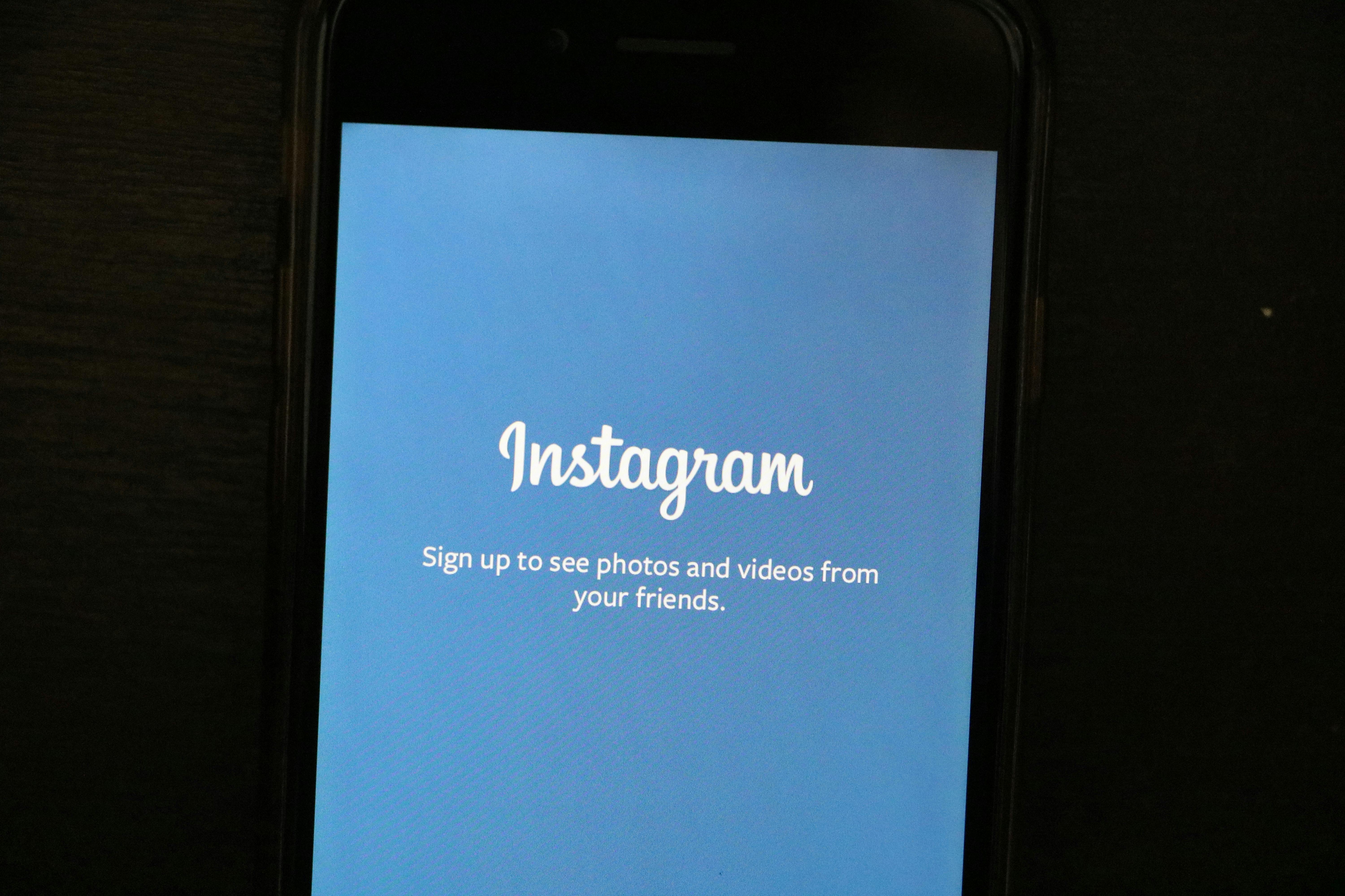Instagram's login screen | Source: Pexels