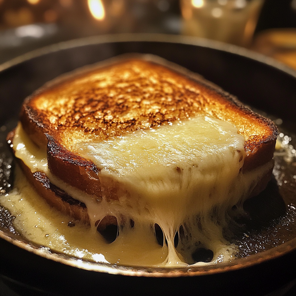 Toasted cheese in a pan | Source: Midjourney