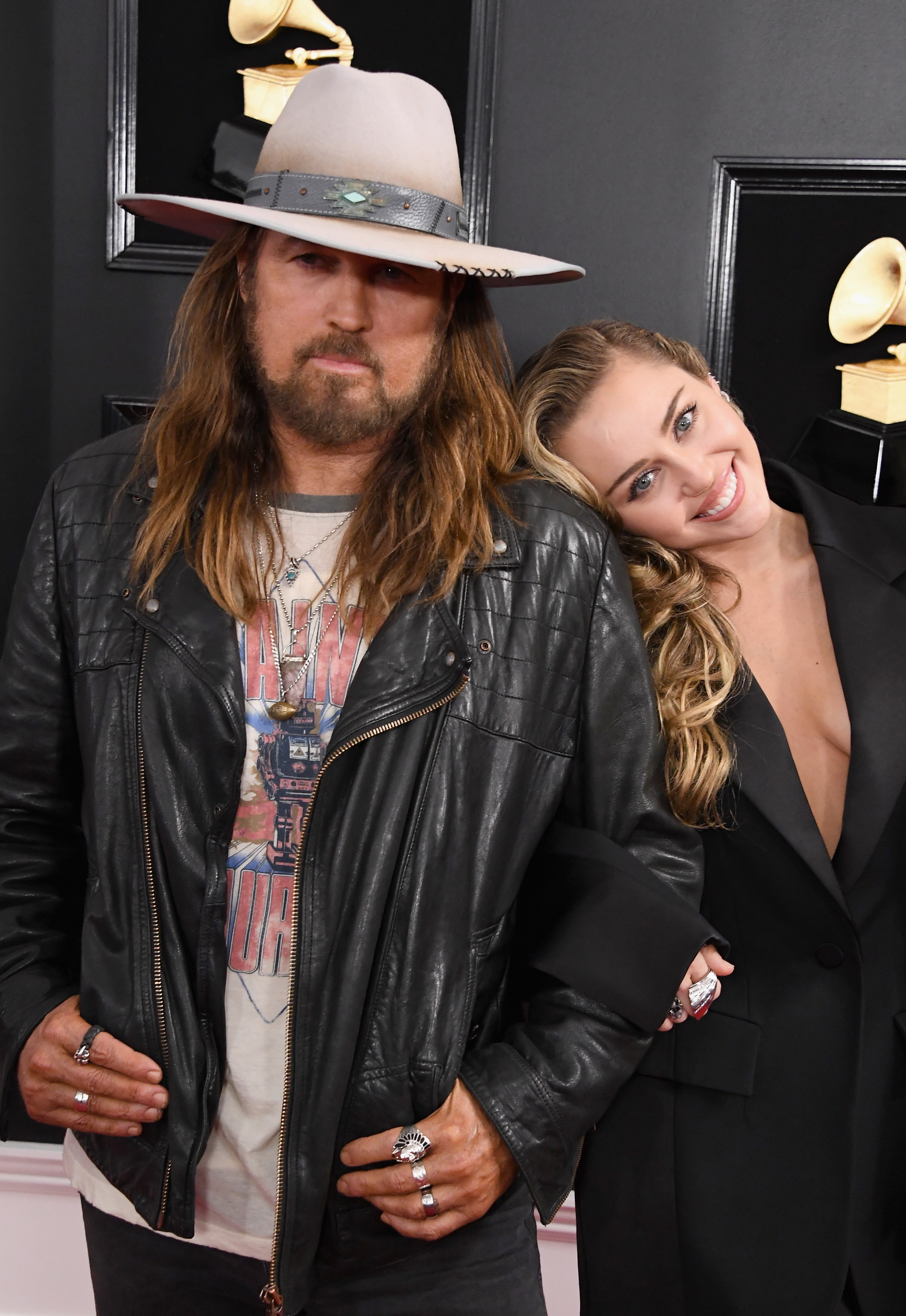 Billy Ray Cyrus and Miley Cyrus attend the 61st Annual GRAMMY Awards at Staples Center on February 10, 2019 in Los Angeles, California. | Source: Getty Images