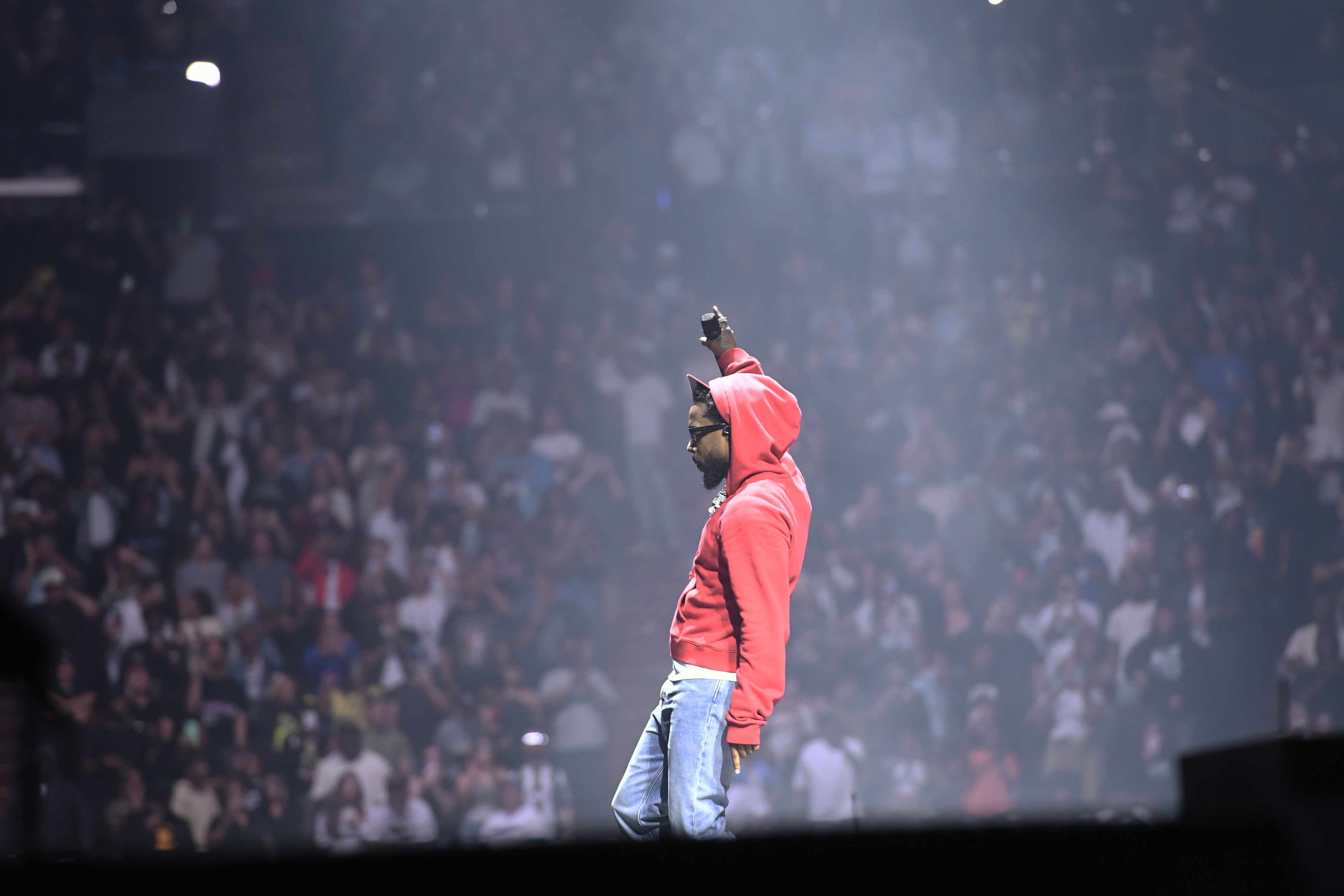 Kendrick Lamar performing during The Pop Out – Ken & Friends event on June 19, 2024, in Inglewood, California. | Source: Getty Images