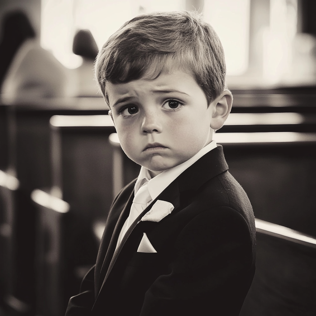 An upset little boy | Source: Midjourney