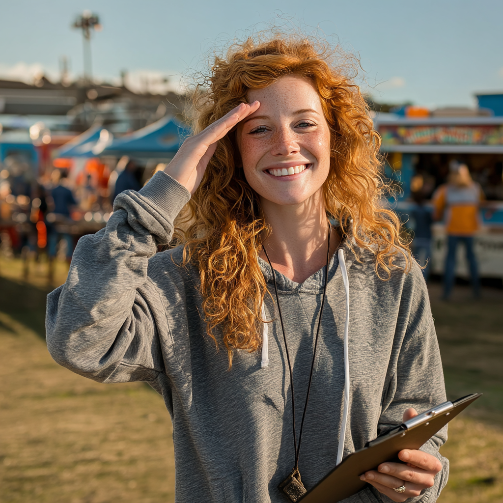 A happy woman saluting while holding a clipboard | Source: Amomama