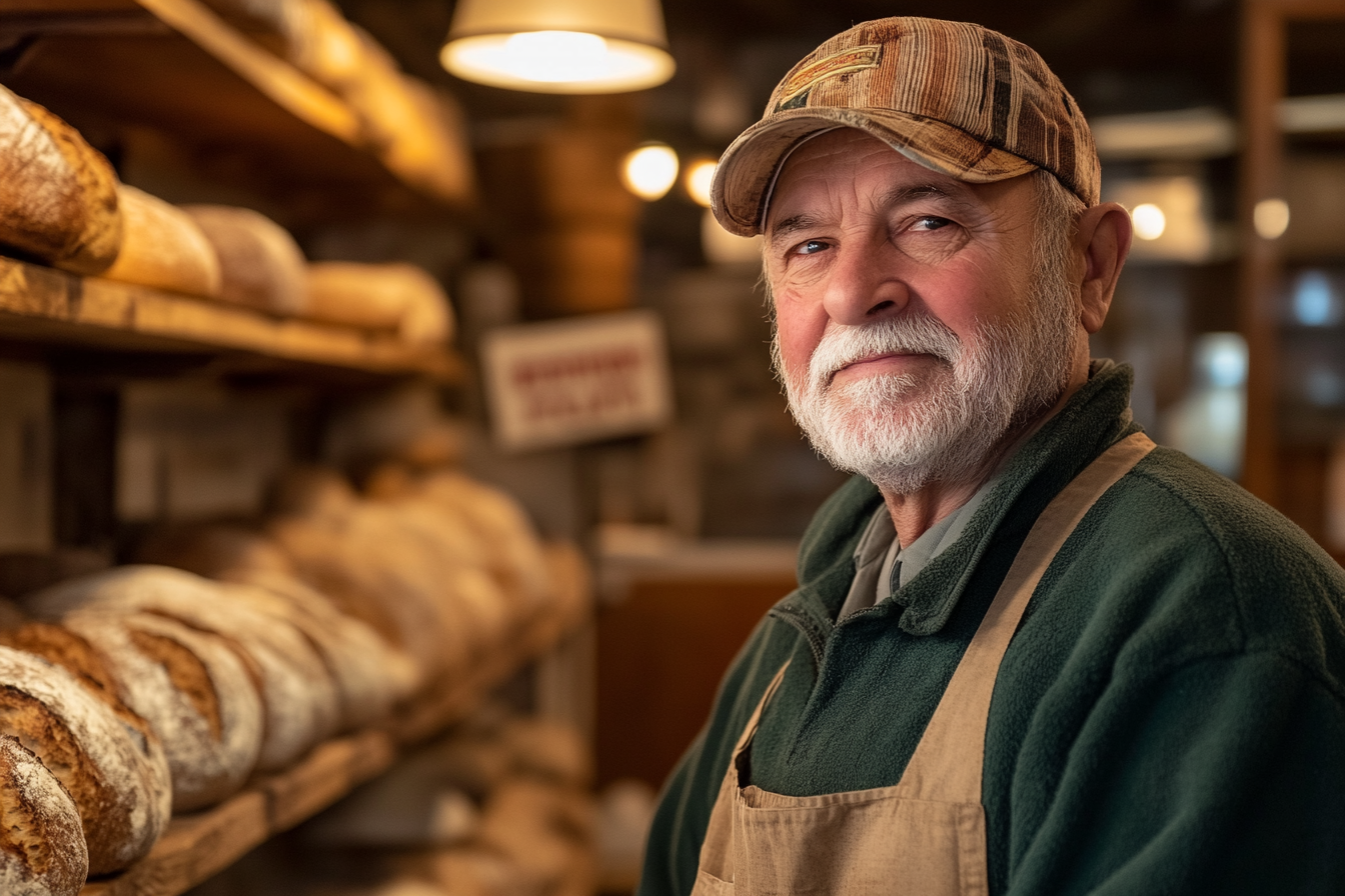 A man standing in his bakery | Source: Midjourney