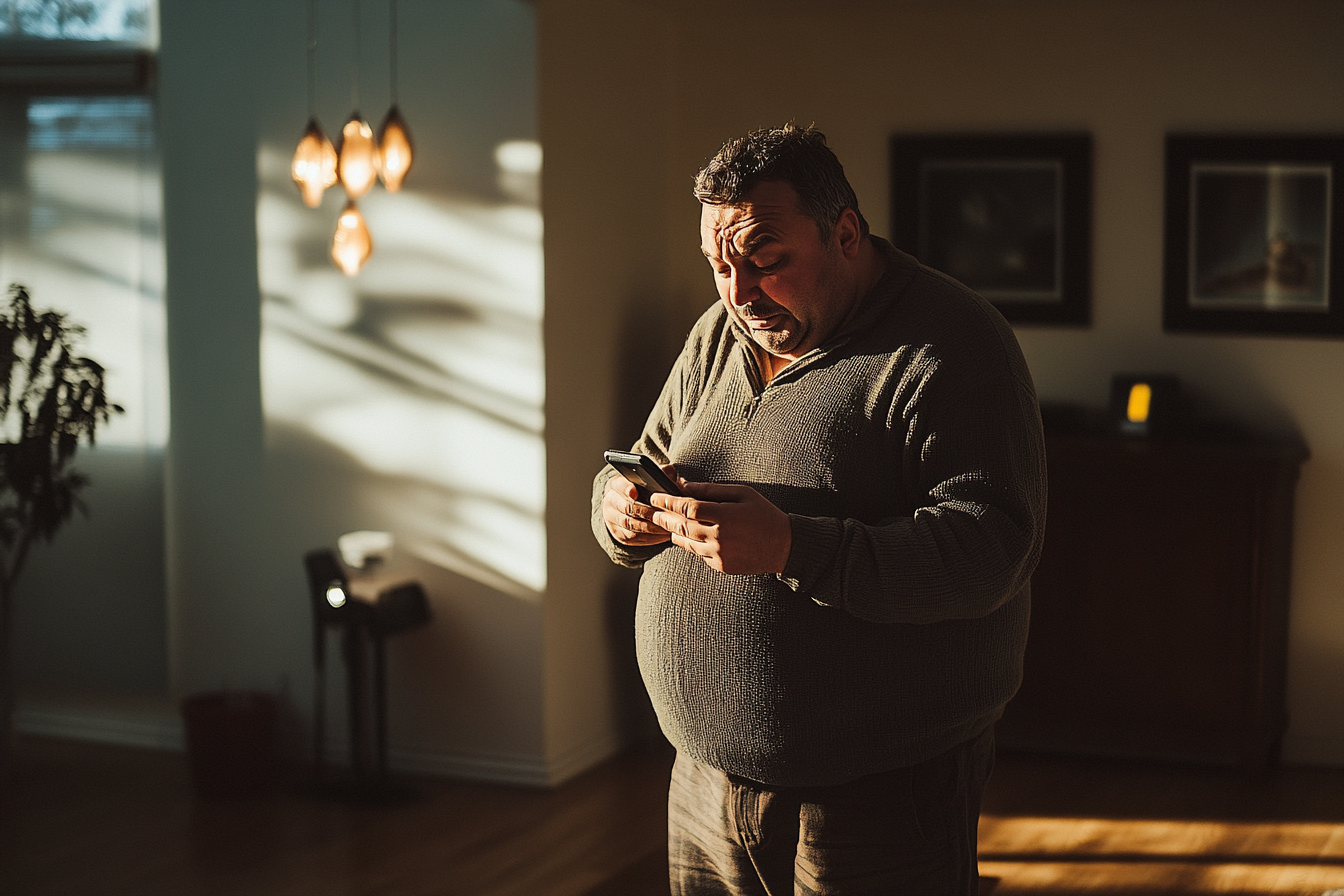 A man using a phone | Source: Midjourney